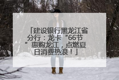 建设银行黑龙江省分行：龙卡“66节”惠购龙江，点燃夏日消费热浪！