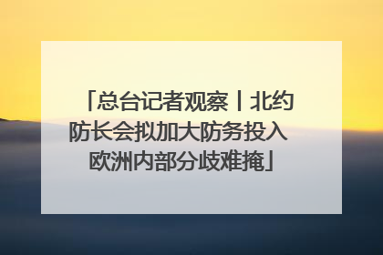 总台记者观察丨北约防长会拟加大防务投入 欧洲内部分歧难掩