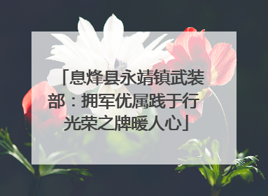 息烽县永靖镇武装部：拥军优属践于行 光荣之牌暖人心
