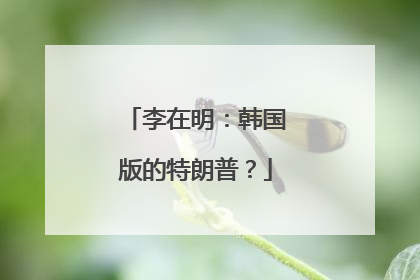 李在明：韩国版的特朗普？