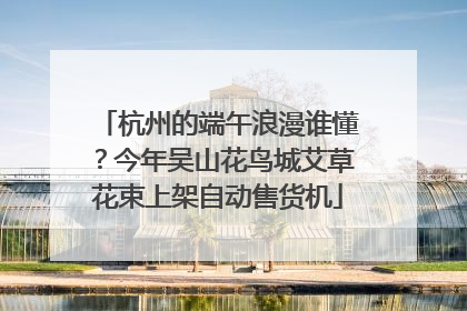 杭州的端午浪漫谁懂？今年吴山花鸟城艾草花束上架自动售货机