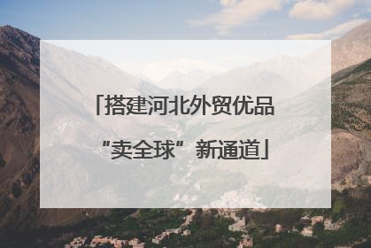 搭建河北外贸优品“卖全球”新通道