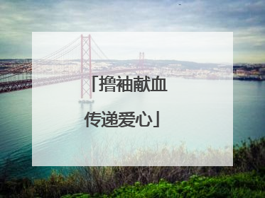 撸袖献血 传递爱心