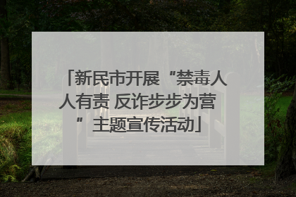 新民市开展“禁毒人人有责 反诈步步为营”主题宣传活动