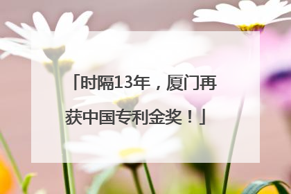 时隔13年，厦门再获中国专利金奖！