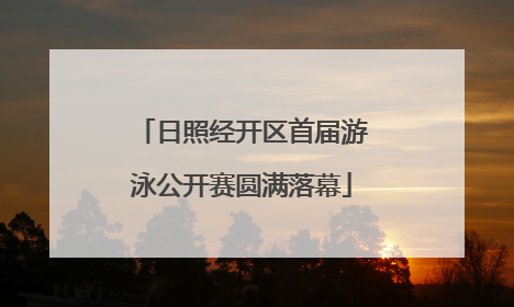 日照经开区首届游泳公开赛圆满落幕