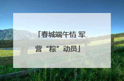 春城端午情 军营“粽”动员