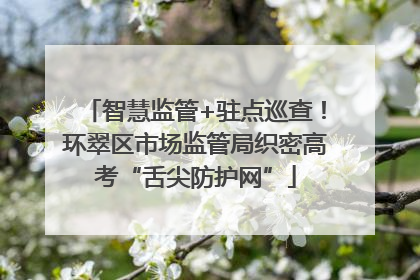 智慧监管+驻点巡查！环翠区市场监管局织密高考“舌尖防护网”