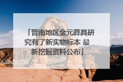 晋南地区金元葬具研究有了新实物标本 最新挖掘资料公布