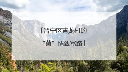 晋宁区青龙村的“菌”情致富路
