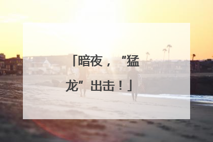 暗夜，“猛龙”出击！