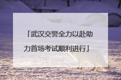 武汉交警全力以赴助力首场考试顺利进行