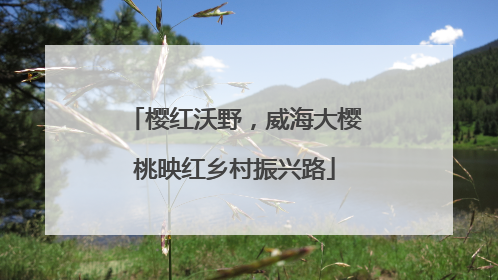 樱红沃野，威海大樱桃映红乡村振兴路