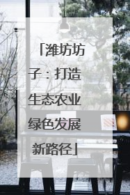 潍坊坊子：打造生态农业绿色发展新路径