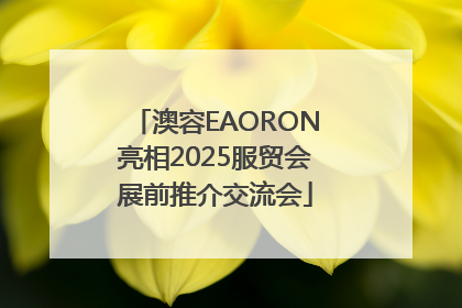 澳容EAORON亮相2025服贸会展前推介交流会