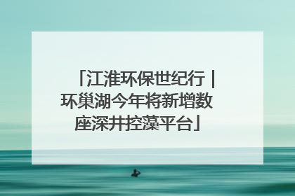 江淮环保世纪行｜环巢湖今年将新增数座深井控藻平台