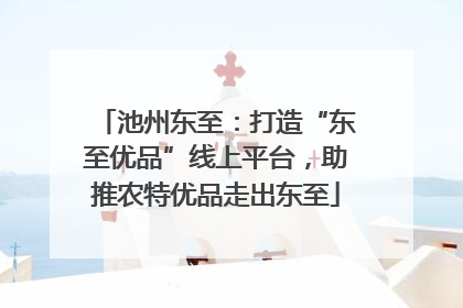 池州东至：打造“东至优品”线上平台，助推农特优品走出东至