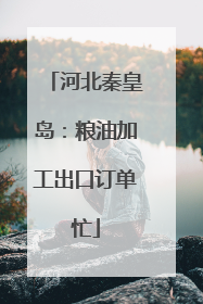 河北秦皇岛：粮油加工出口订单忙