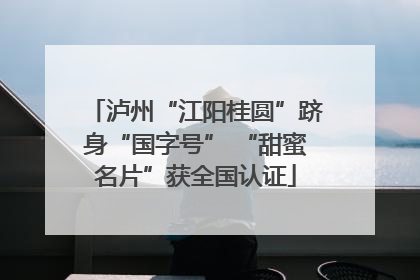 泸州“江阳桂圆”跻身“国字号” “甜蜜名片”获全国认证