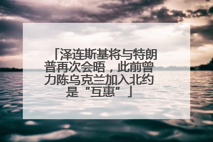 泽连斯基将与特朗普再次会晤，此前曾力陈乌克兰加入北约是“互惠”