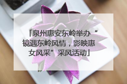 泉州惠安东岭举办“镜遇东岭风情，影映惠女风采”采风活动