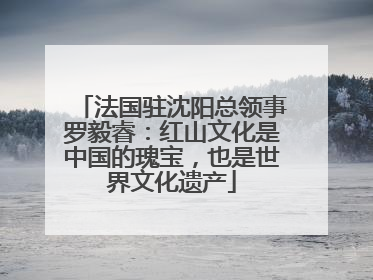 法国驻沈阳总领事罗毅睿：红山文化是中国的瑰宝，也是世界文化遗产