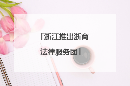 浙江推出浙商法律服务团