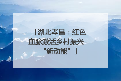 湖北孝昌：红色血脉激活乡村振兴“新动能”