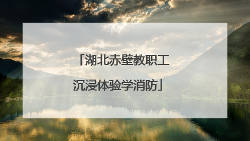 湖北赤壁教职工沉浸体验学消防