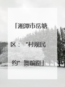 湘潭市岳塘区：“村规民约”舞蹁跹