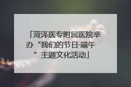 菏泽医专附属医院举办“我们的节日·端午”主题文化活动
