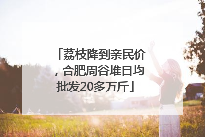 荔枝降到亲民价，合肥周谷堆日均批发20多万斤