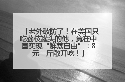 老外破防了！在美国只吃荔枝罐头的他，竟在中国实现“鲜荔自由”：8元一斤敞开吃！