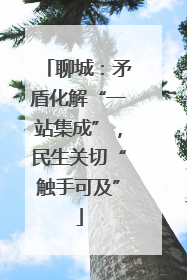 聊城：矛盾化解“一站集成”，民生关切“触手可及”
