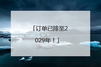 订单已排至2029年！