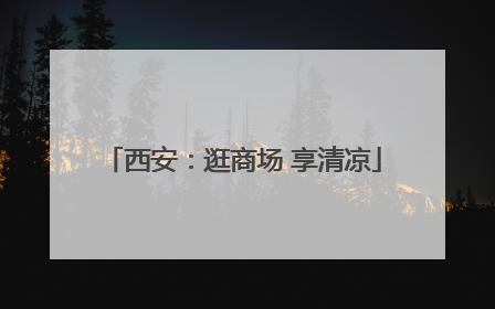 西安：逛商场 享清凉