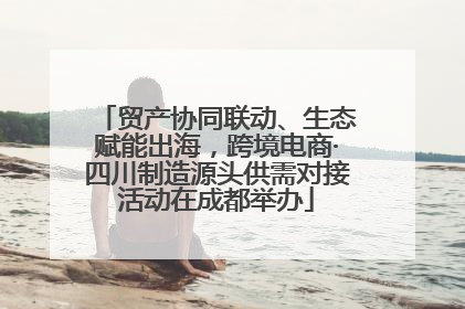 贸产协同联动、生态赋能出海，跨境电商·四川制造源头供需对接活动在成都举办