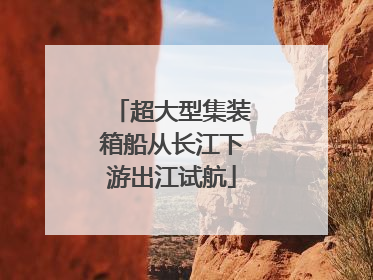 超大型集装箱船从长江下游出江试航
