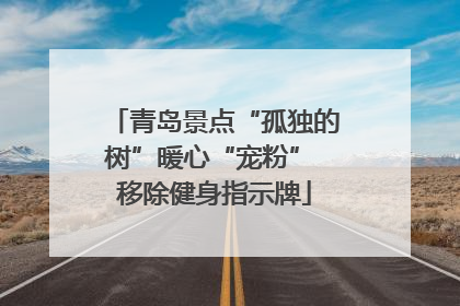 青岛景点“孤独的树”暖心“宠粉” 移除健身指示牌