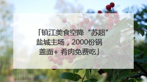 镇江美食空降“苏超”盐城主场，2000份锅盖面+ 肴肉免费吃