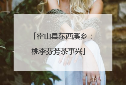 霍山县东西溪乡：桃李芬芳茶事兴