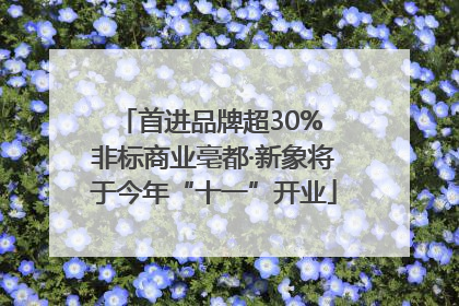 首进品牌超30% 非标商业亳都·新象将于今年“十一”开业