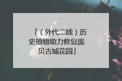 （外代二线）历史植物助力修复庞贝古城花园
