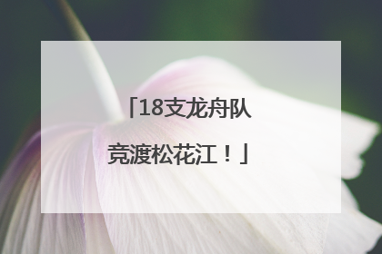 18支龙舟队竞渡松花江！