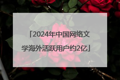 2024年中国网络文学海外活跃用户约2亿