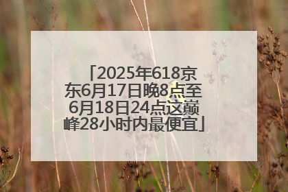 2025年618京东6月17日晚8点至6月18日24点这巅峰28小时内最便宜
