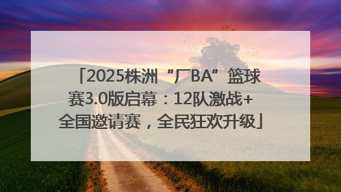 2025株洲“厂BA”篮球赛3.0版启幕：12队激战+全国邀请赛，全民狂欢升级
