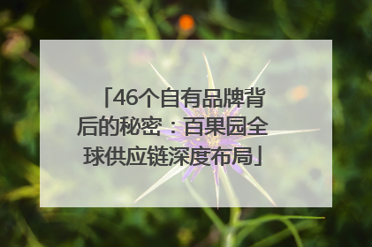 46个自有品牌背后的秘密：百果园全球供应链深度布局