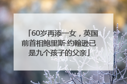 60岁再添一女，英国前首相鲍里斯·约翰逊已是九个孩子的父亲